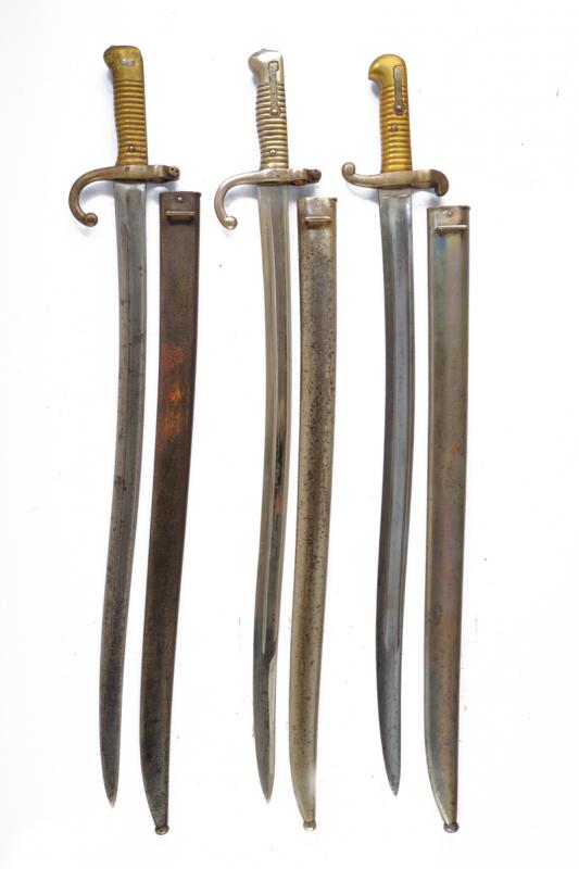 Lotto di tre baionette mod. 1866
