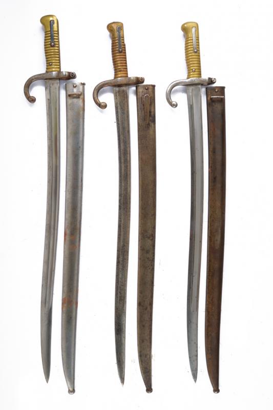 Lotto di tre baionette mod. 1866