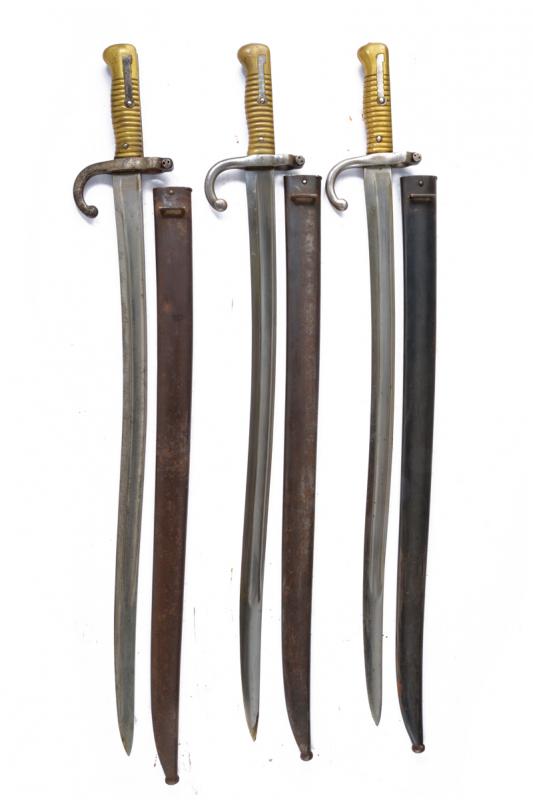 Lotto di tre baionette mod. 1866