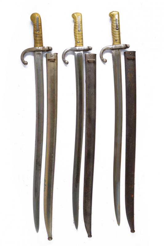 Lotto di tre baionette mod. 1866