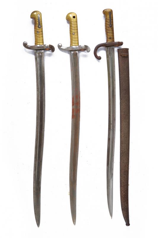 Lotto di tre baionette mod. 1866