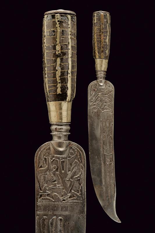 Coltello da caccia con scena erotica