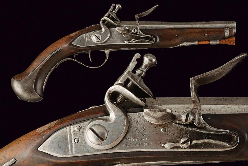 Pistola a pietra focaia Mod. 1733 da marina firmata Dumares Blanchon