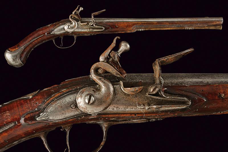 Pistola militare a pietra focaia