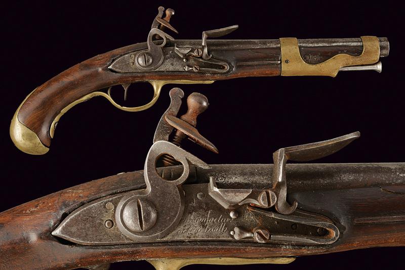 Pistola a pietra focaia da marina Mod. 1763-66