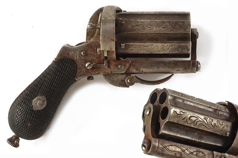 Pepperbox revolver a spillo
