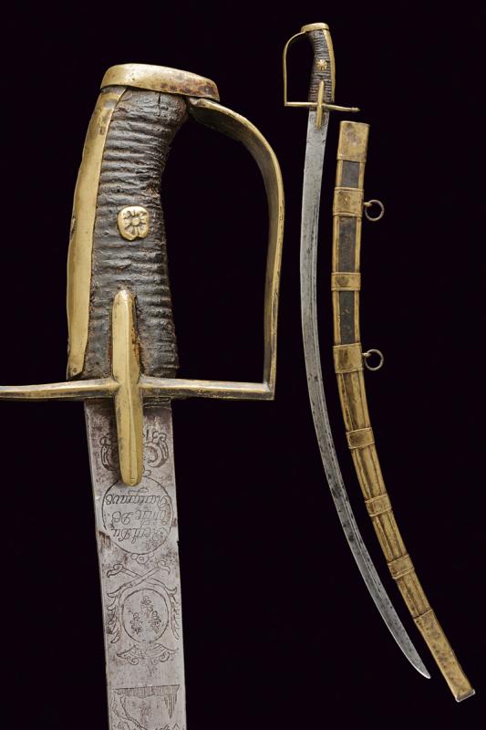 Rarissima sciabola da ussaro del "Regt. du Comte de Raugrave"