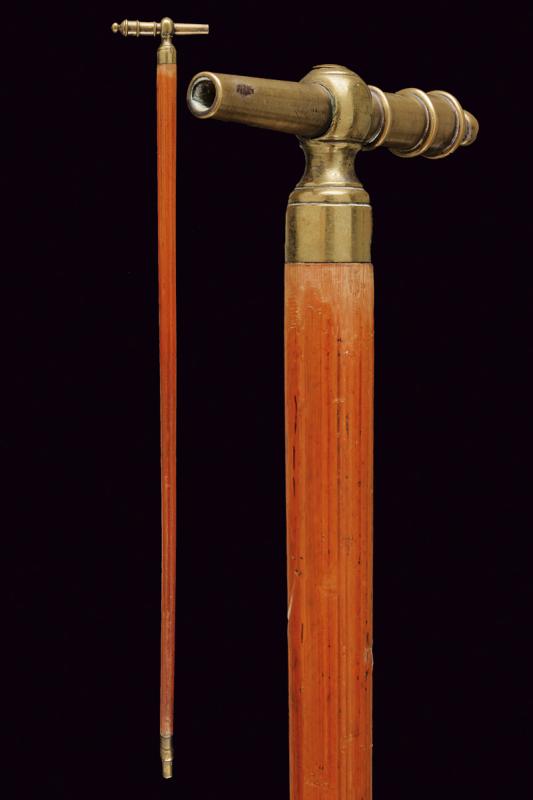 Raro bastone da passeggio con cannoncino