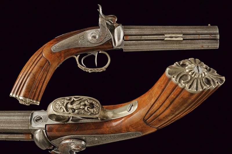 Pistola a luminello a due canne sovrapposte firmata Marelli