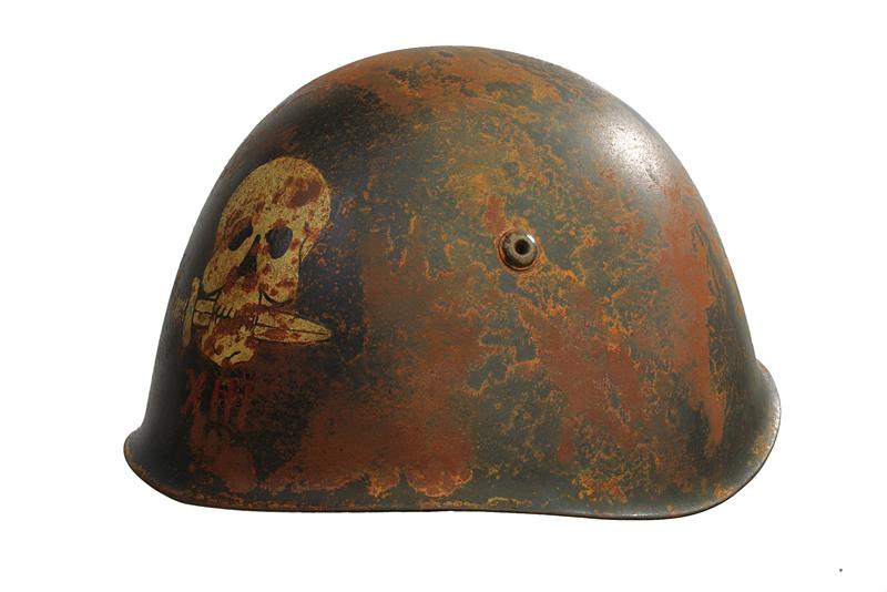 Elmetto Mod. 1933 con fregio delle Brigate Nere