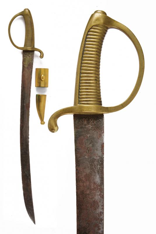 Sabre briquet con fornimenti per un fodero
