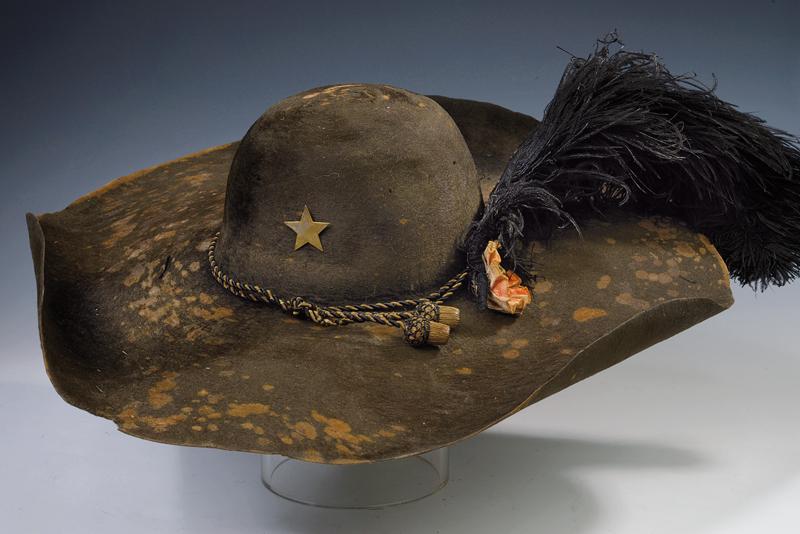Raro cappello da ufficiale confederato del Texas