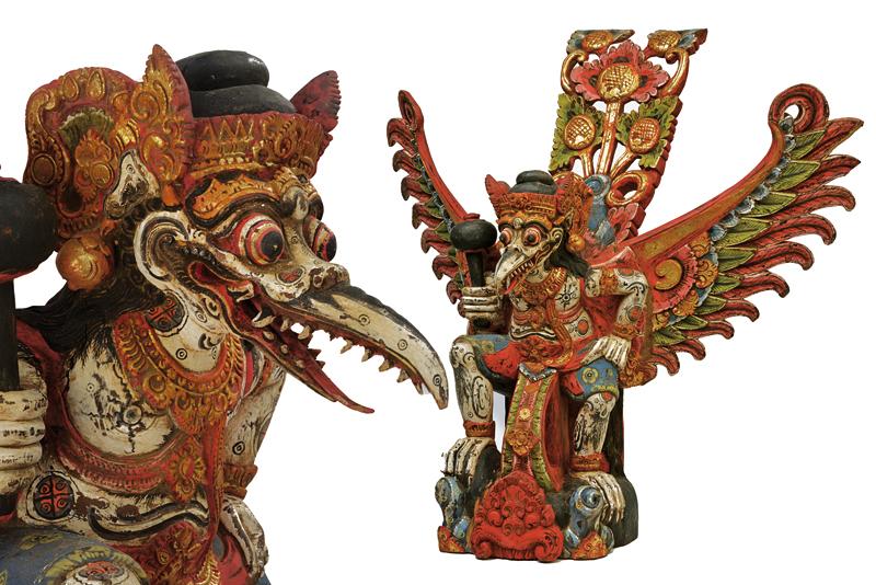Statua di supporto per kris raffigurante Garuda