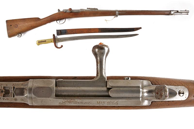 Fucile Chassepot Mod. 1866 a retrocarica con baionetta