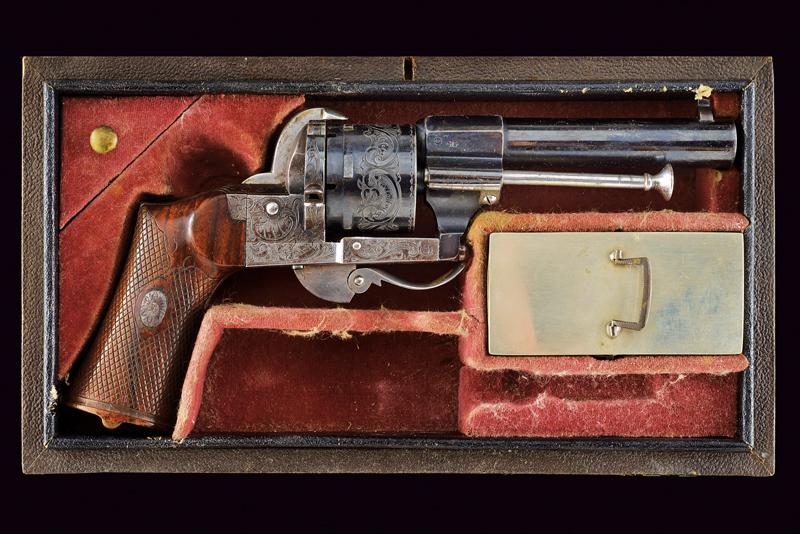 Revolver Lefaucheux a spillo in cassetta