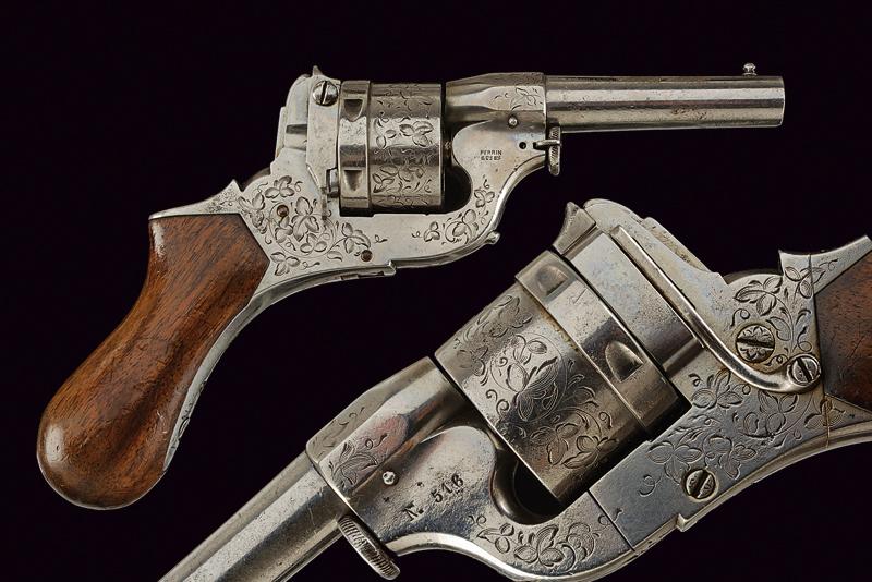 Raro revolver Perrin a percussione centrale