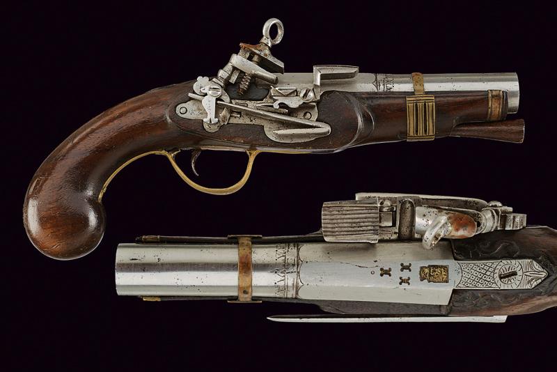 Pistola pietra focaia alla micheletta da viaggio