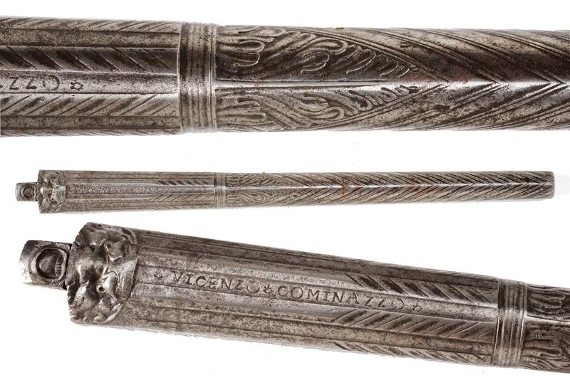 Bellissima canna per pistola a pietra firmata Vincenzo Cominazzo