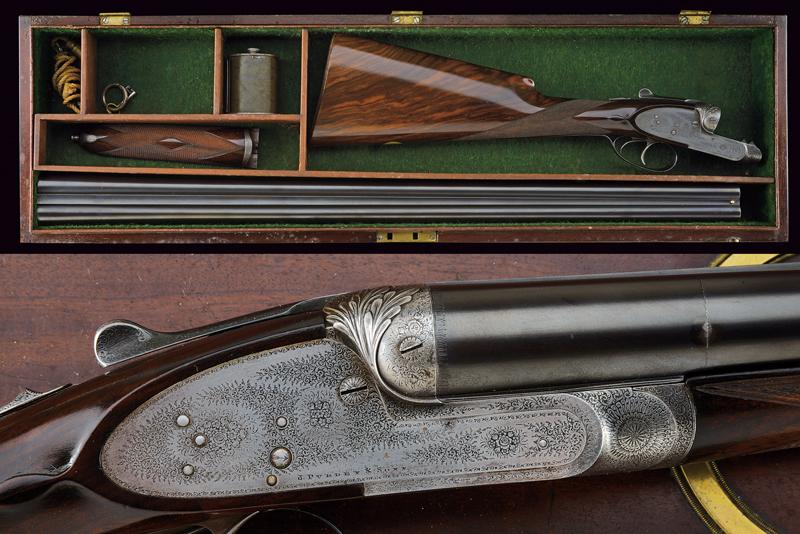 Bella doppietta a retrocarica di J. Purdey in cassetta
