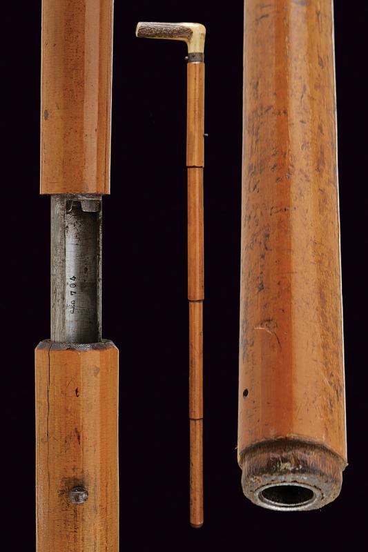 Bastone fucile a percussione centrale tipo "Dumonthier"