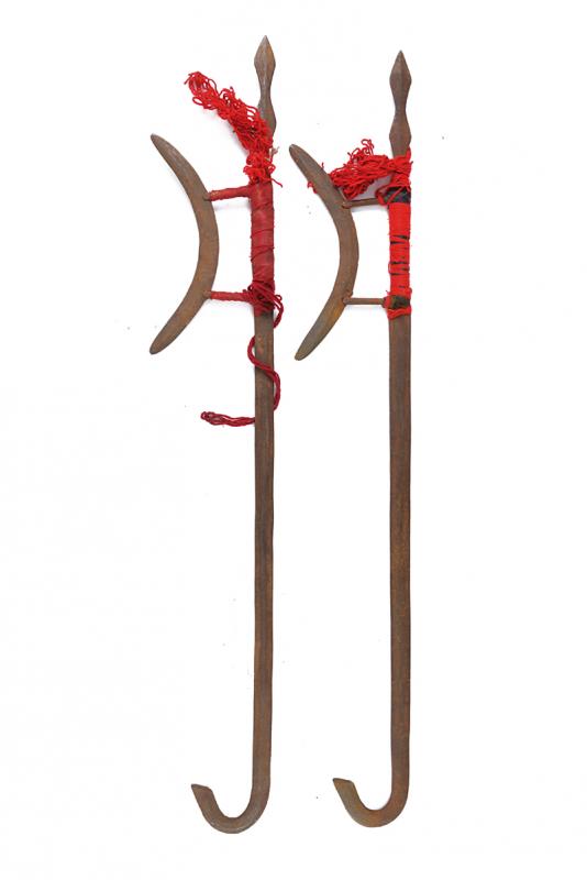 Raro paio di shuang gou (spade uncinate)