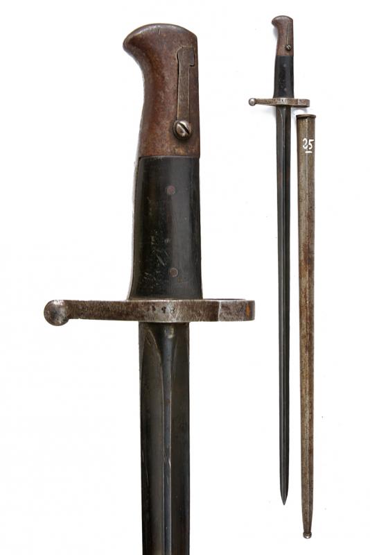 Rara baionetta sperimentale  Mod. 1861 Manceaux - Vieillard