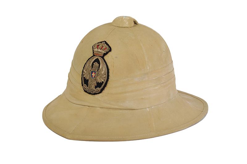 Bel casco per funzionario dell'Amministrazione Coloniale