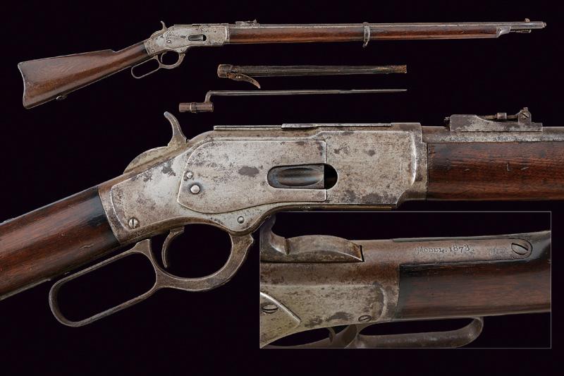 Prototype Winchester Spanish Model 1873 Lever Action Musket con baionetta
