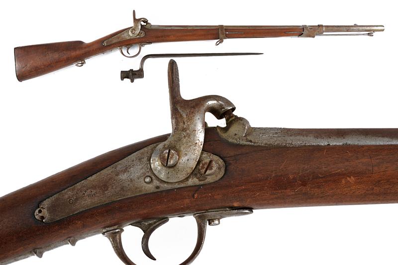 Fucile militare a luminello sul tipo Mod. 1842 con baionetta