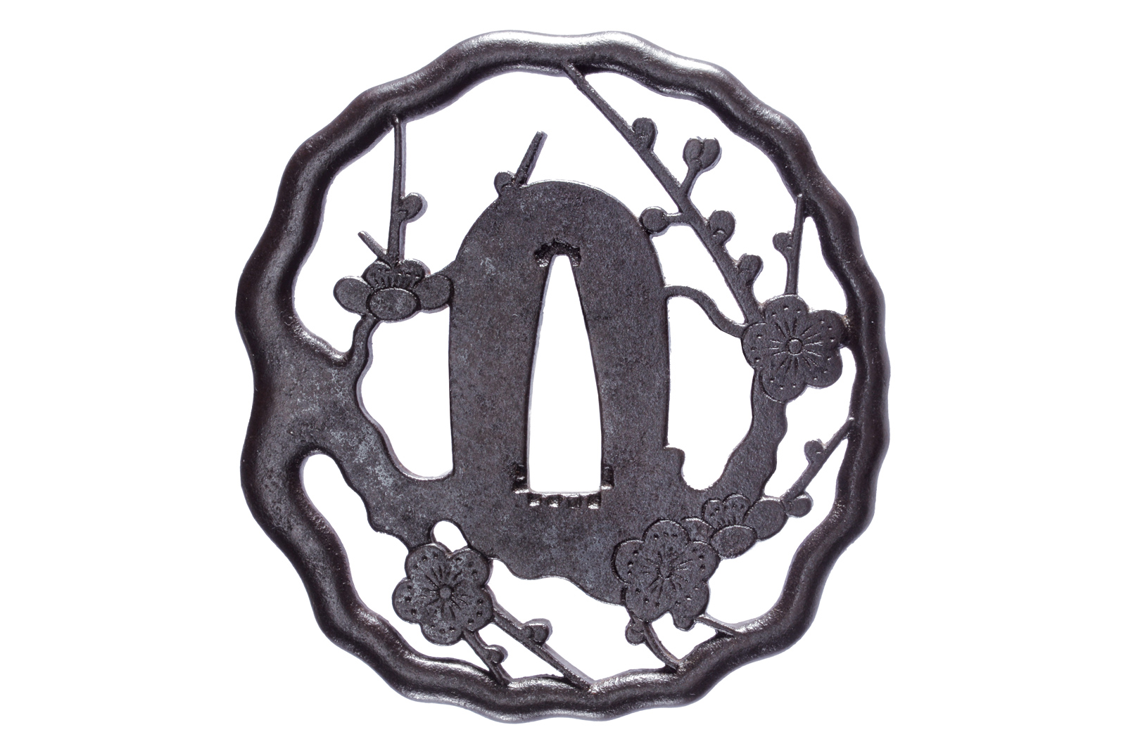 Tsuba della scuola Higo, attribuito a Kamiyoshi Fukanobu