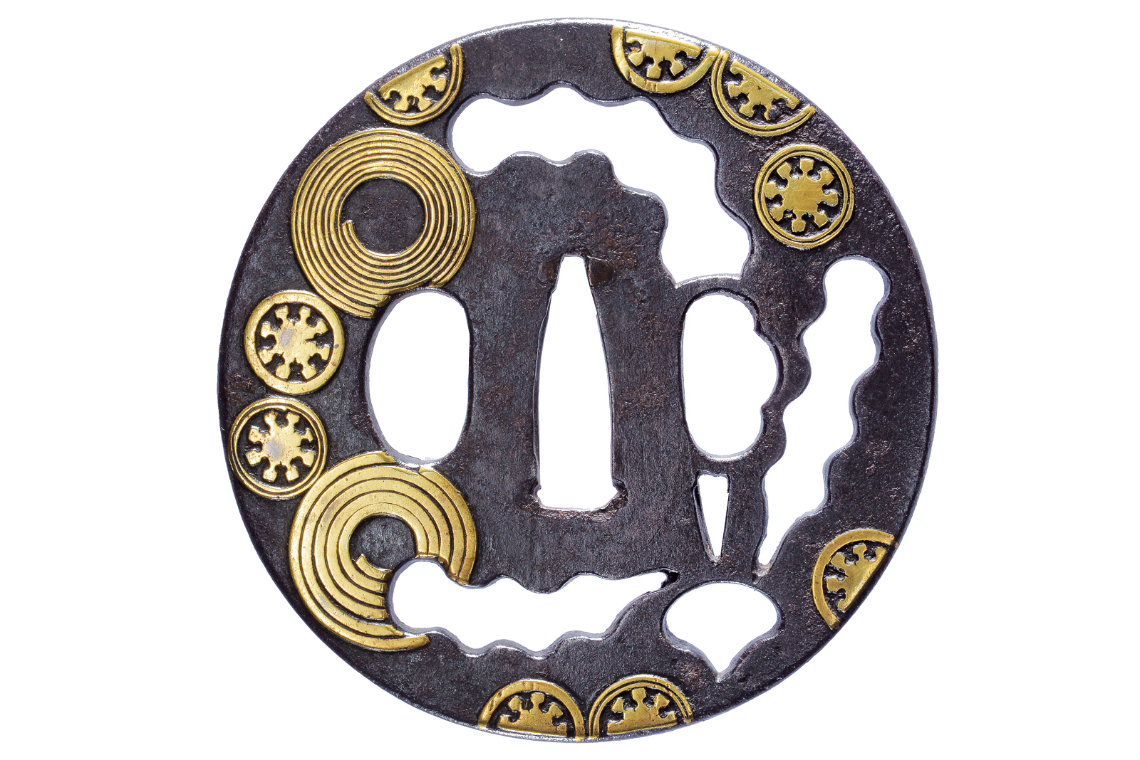 Bella tsuba della scuola Shoami
