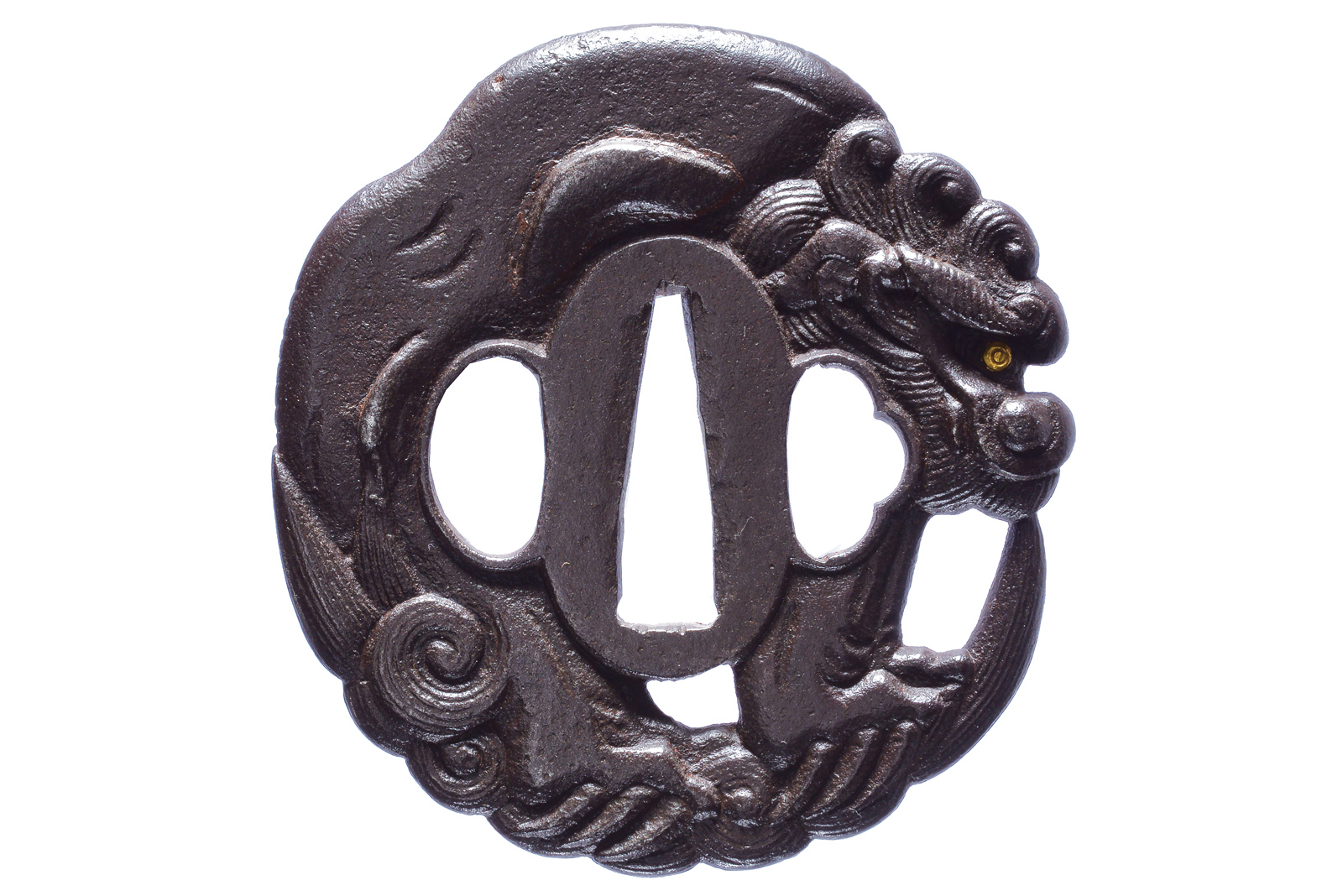 Tsuba firmata Michitoshi Mito Suifu