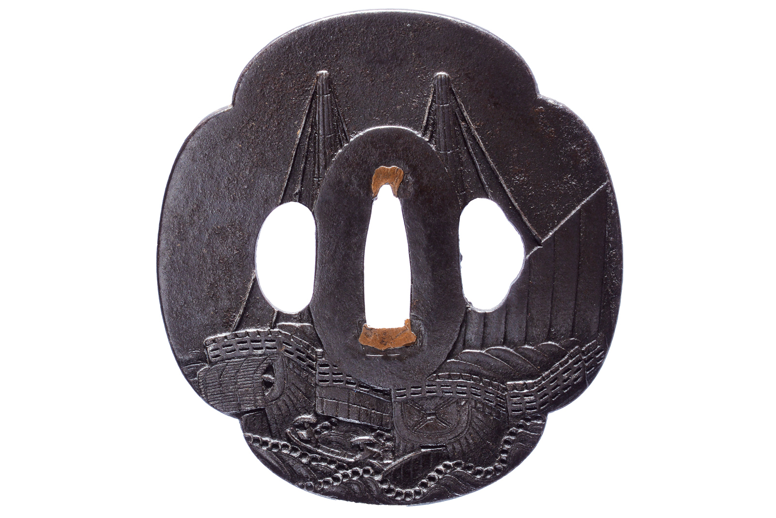 Rara tsuba in stile Choshu