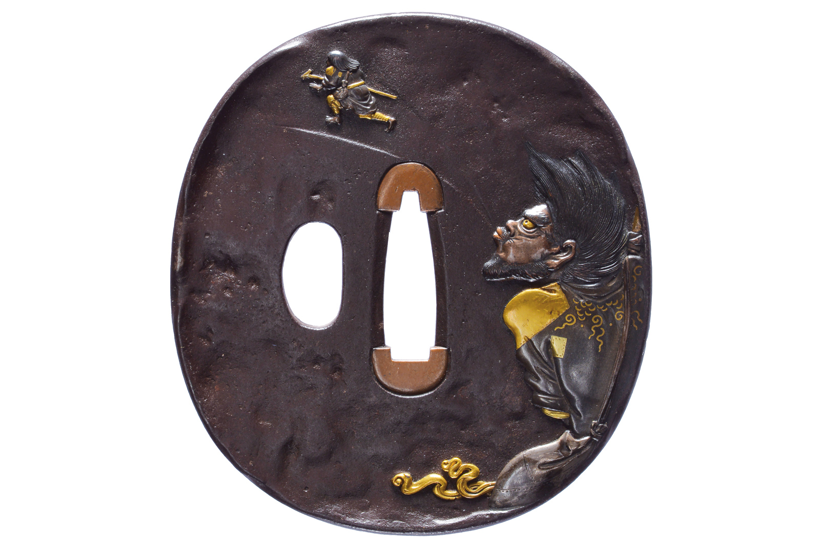 Interessante e bellissima tsuba firmata Hideoki