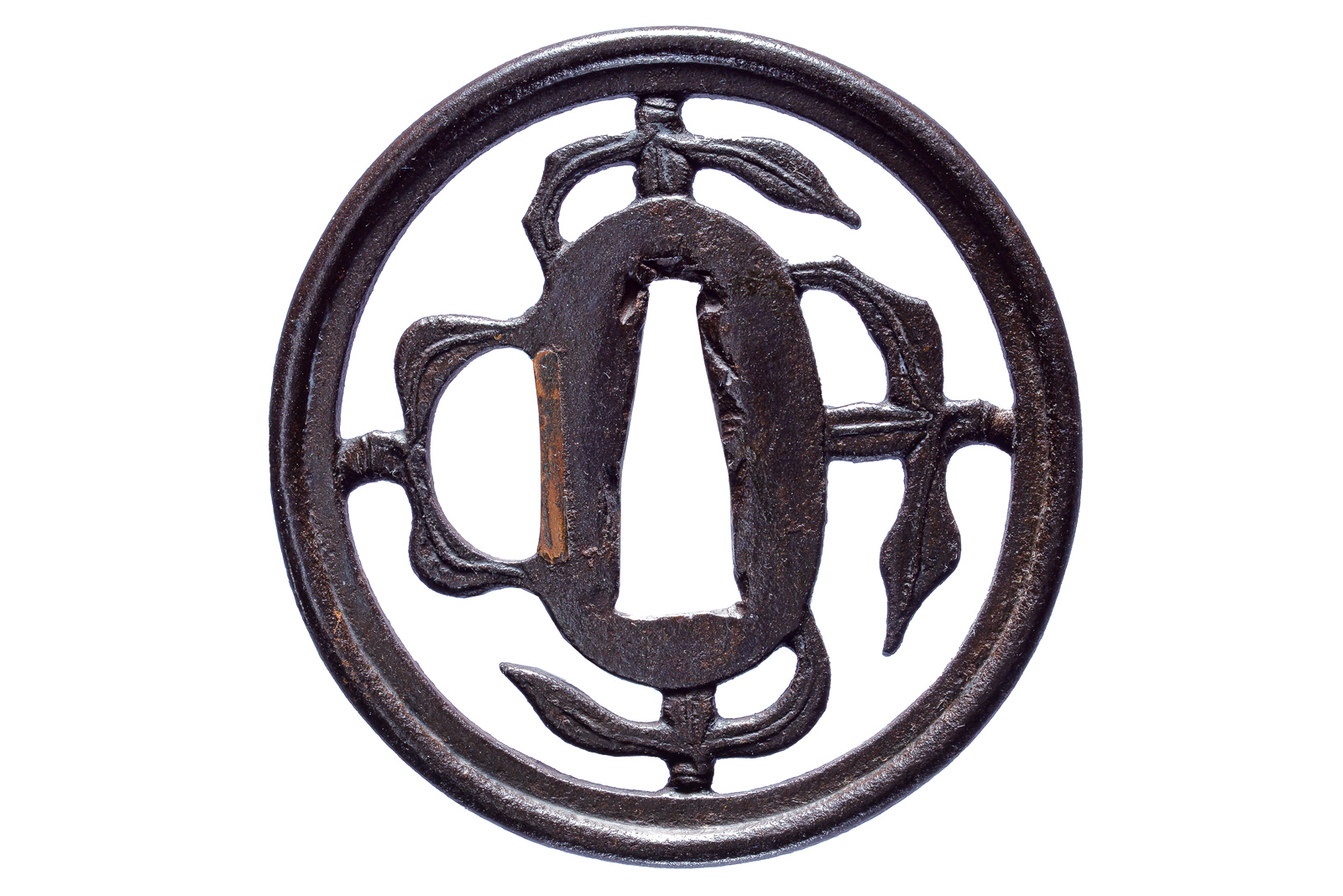 Tsuba con rara firma Masayuki saku 