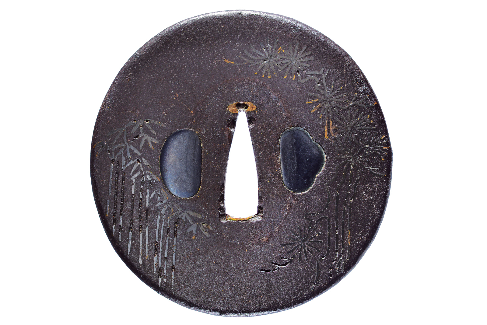 Rara tsuba della scuola Hazama