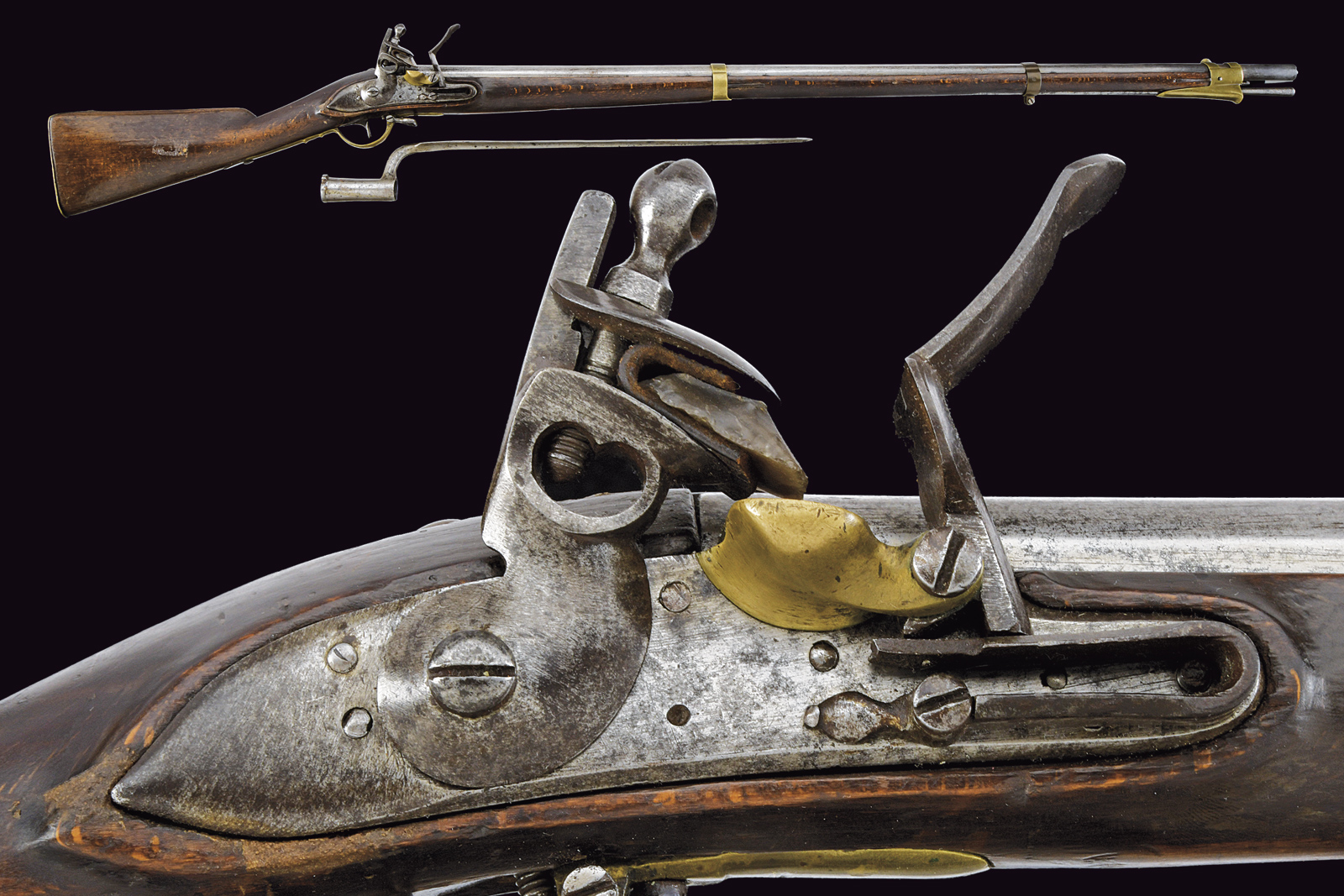 Fucile a pietra focaia da fanteria mod. 1798/99 con baionetta 