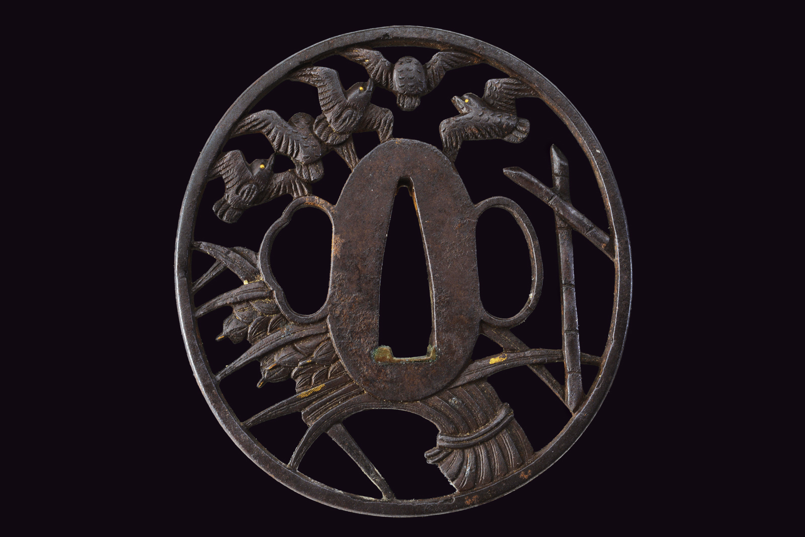 Interessante tsuba in stile Choshu