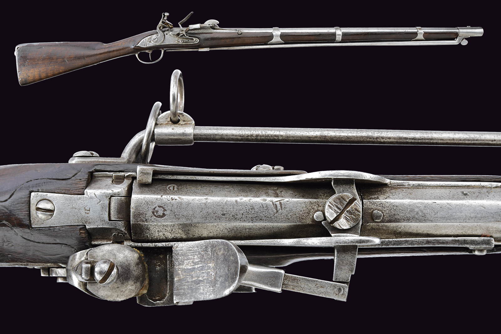Rarissima Carabina da dragoni mod. 1770/72 sistema Crespi con baionetta