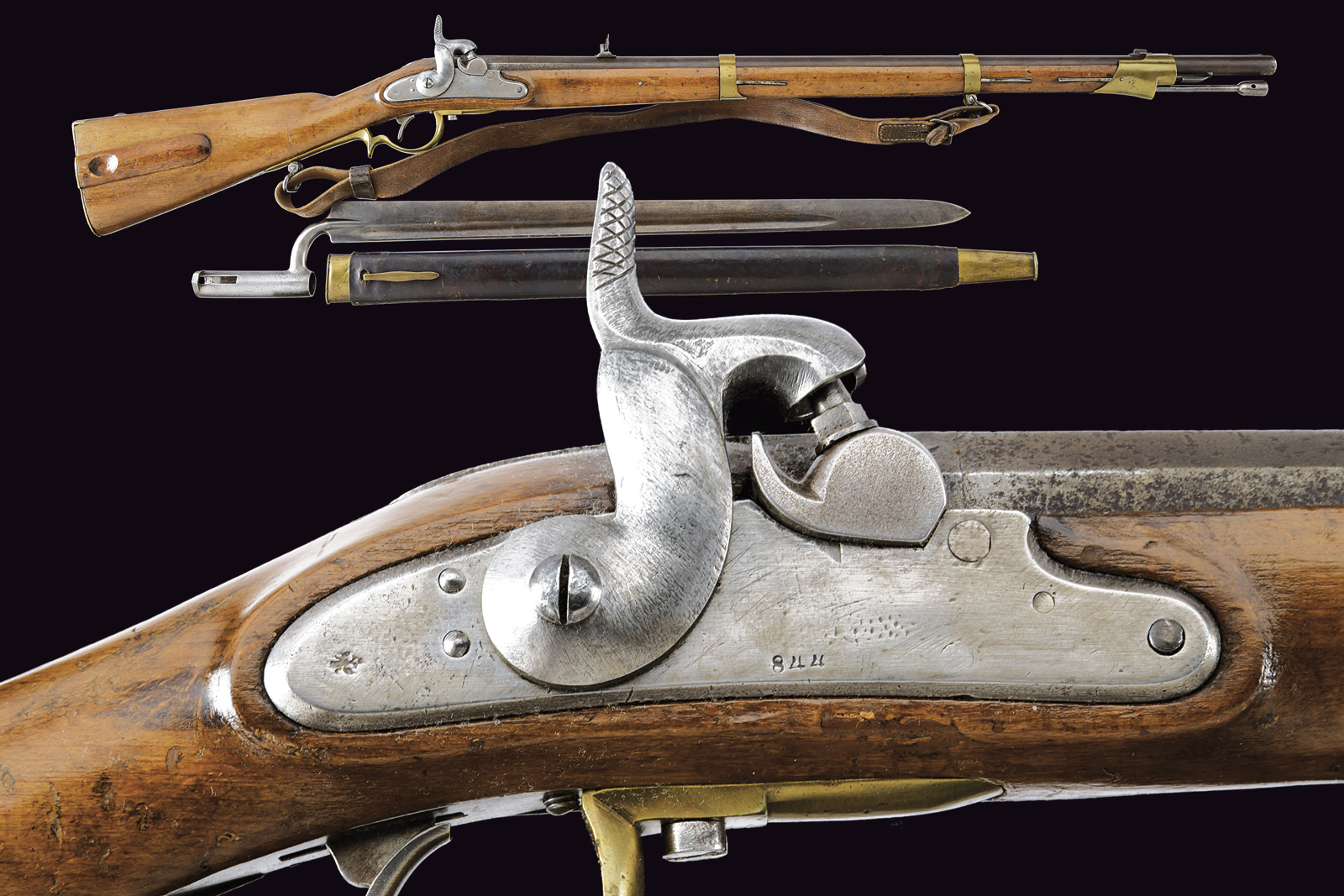 Kammerbüchse Mod. 1844 convertito a luminello, con baionetta