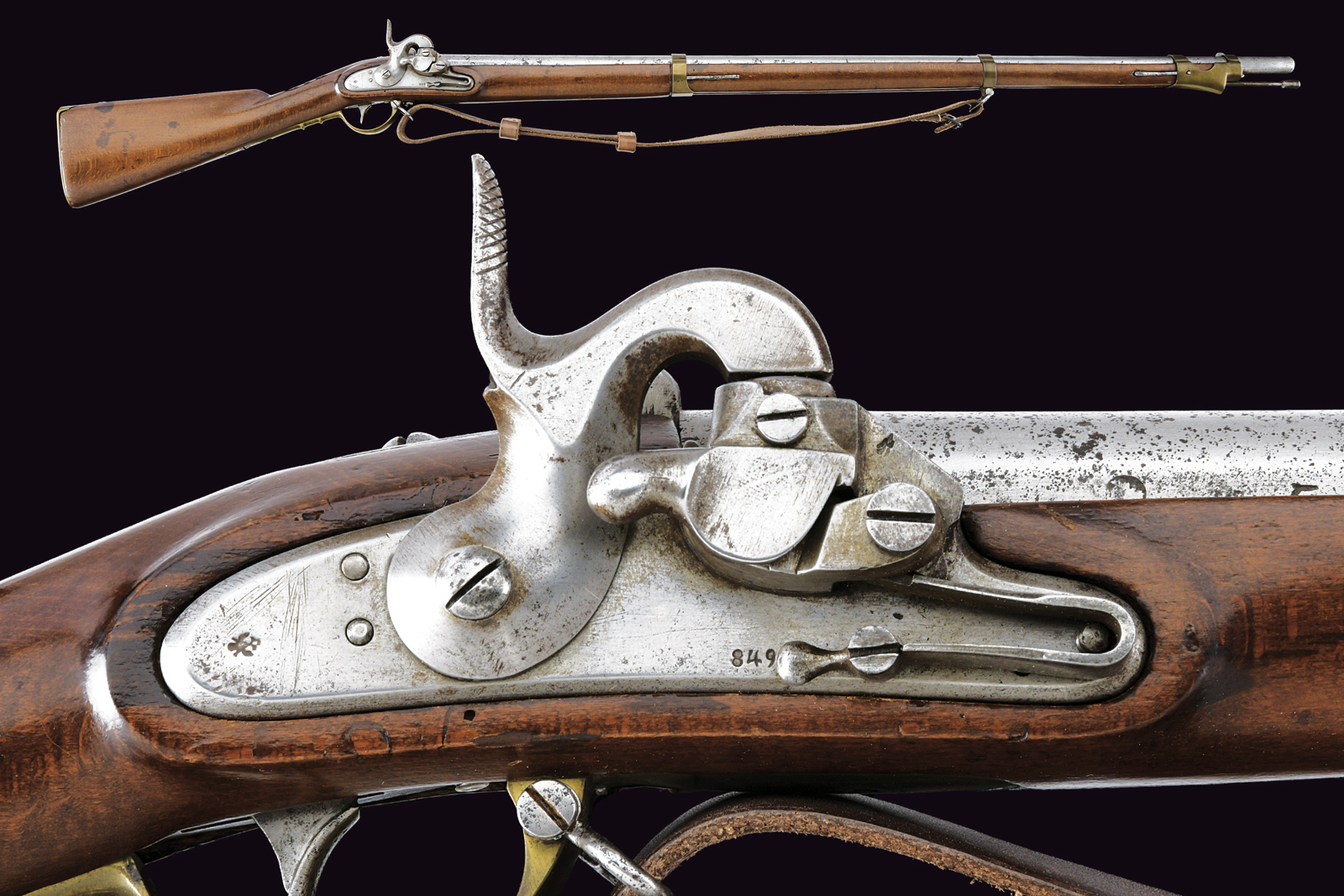 Fucile da fanteria Augustin mod. 1842 con fornimenti in ottone