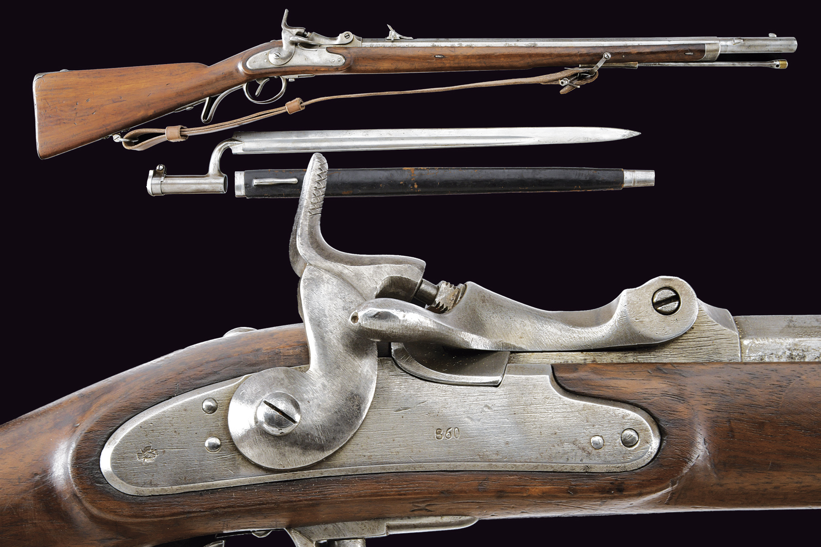 Jägerstutzen mod. 1854/67 sistema Wanzel con baionetta