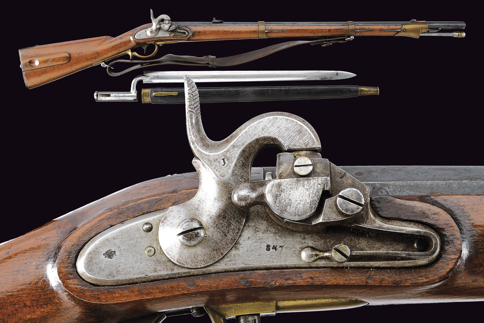 Kammerbüchse Mod. 1844 systema Augustin, con baionetta