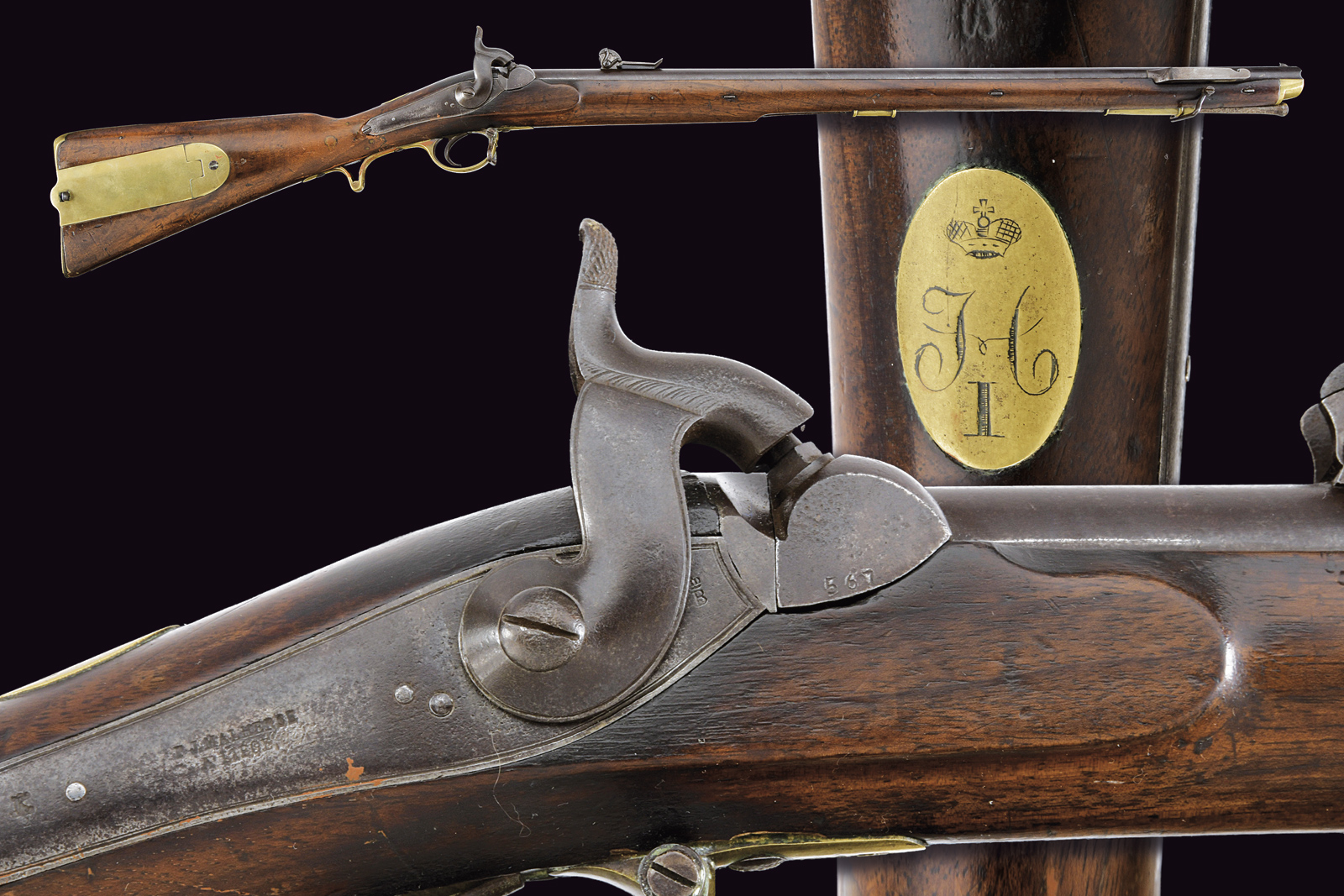 Rara carabina russa Mod. 1843 da tiragliatori finlandesi