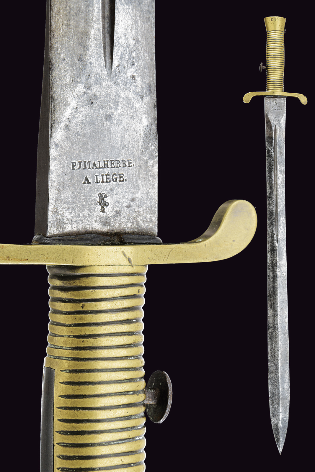 Rara baionetta Mod. 1843 per "carabina Luttich"
