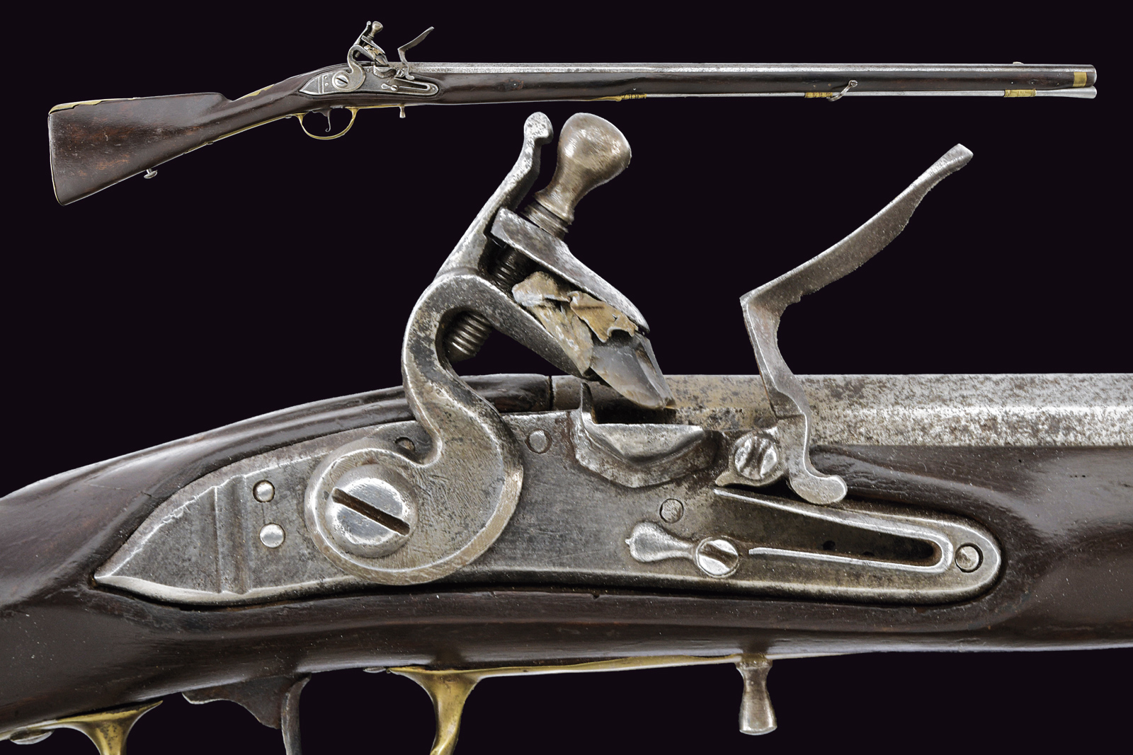 Rarissimo Jaegerkarabiner a pietra focaia epoca 1744 circa