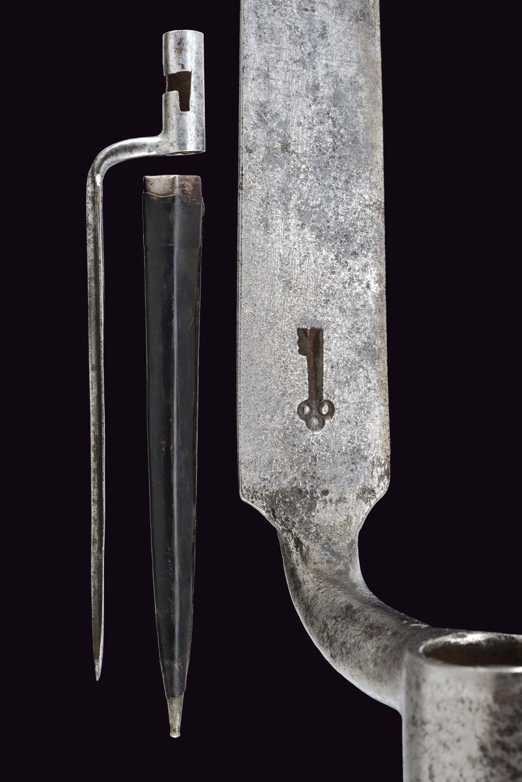 Baionetta a manicotto mod. 1767 per fucile d'artiglieria mod. 1772