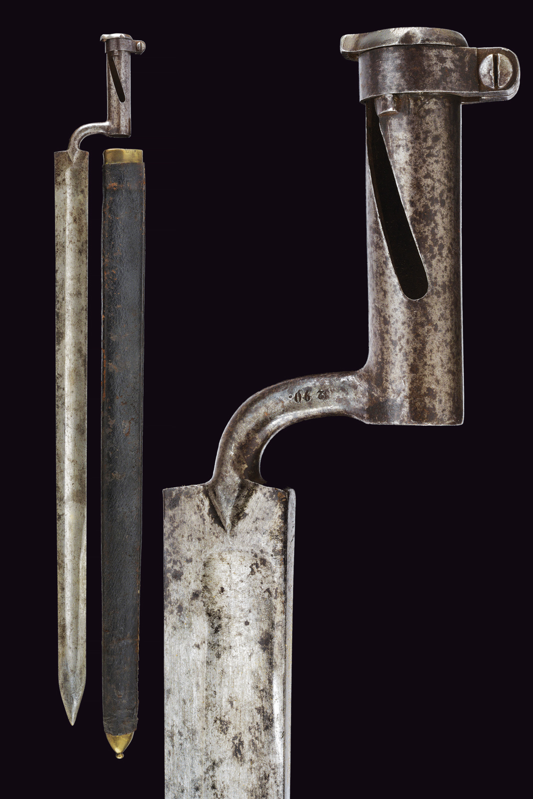  "Haubajonett" a ghiera mod. 1853 per Jaegerstutzen