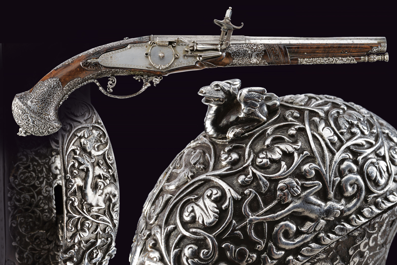 Magnifica pistola Bresciana a ruota 