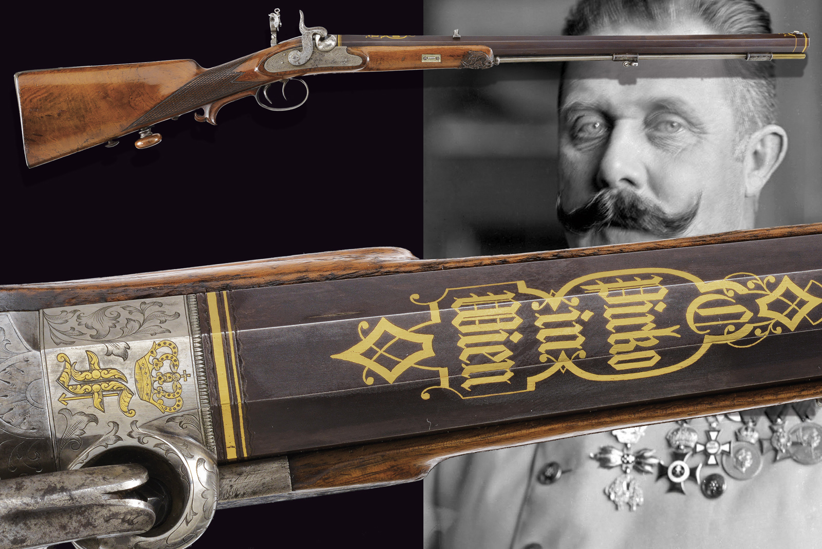 Bellissimo fucile a luminello da caccia di Karl Pirko di appartenenza nobile